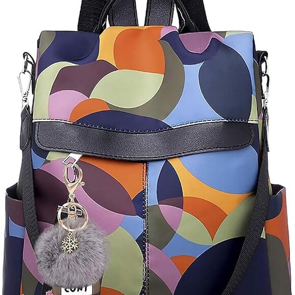 Women Waterproof Anti-theft Nylon Backpack Compact Travel Date Purse - Picture 1 of 6